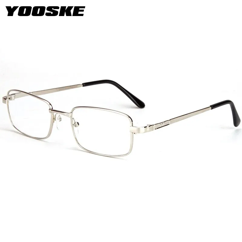 Yooske Unisex Full Rim Square Alloy Reading Glasses 7247