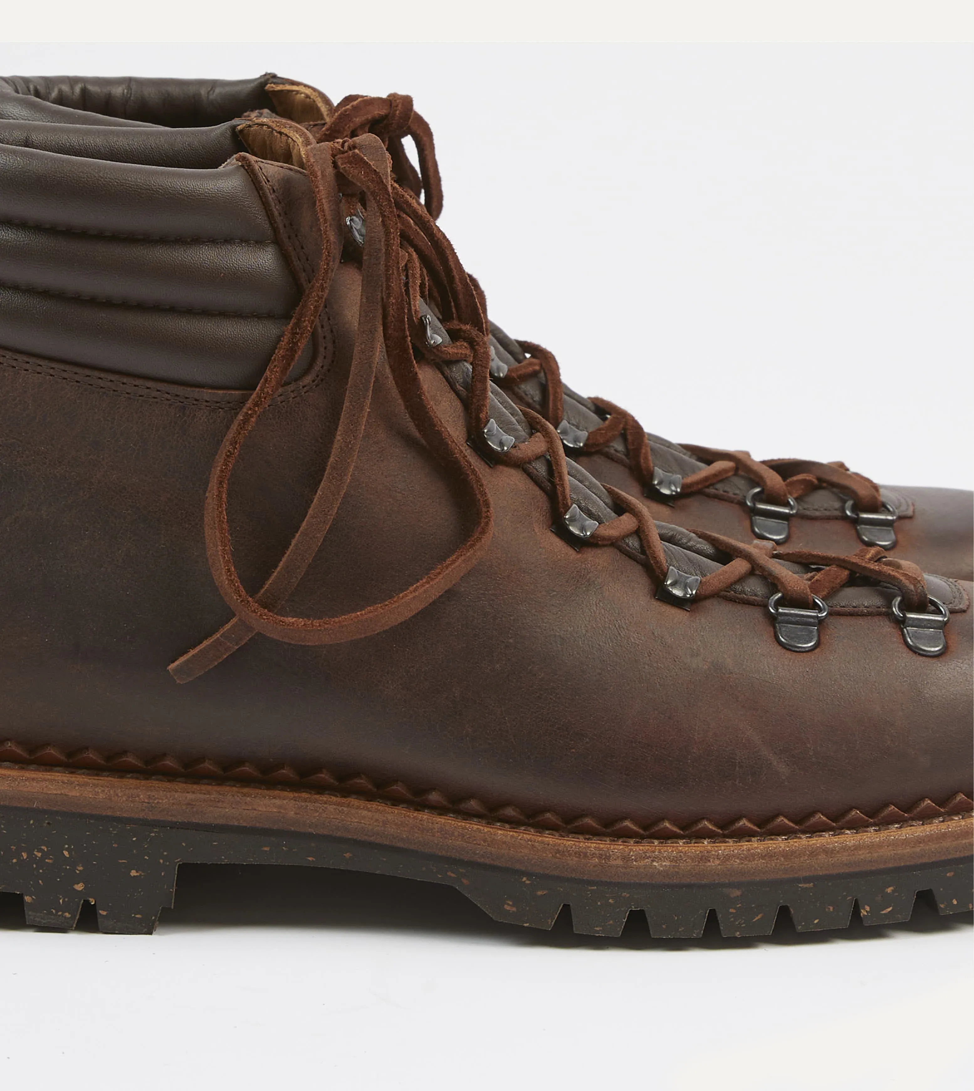 Yuketen Brown Leather Vettore Hiking Boots