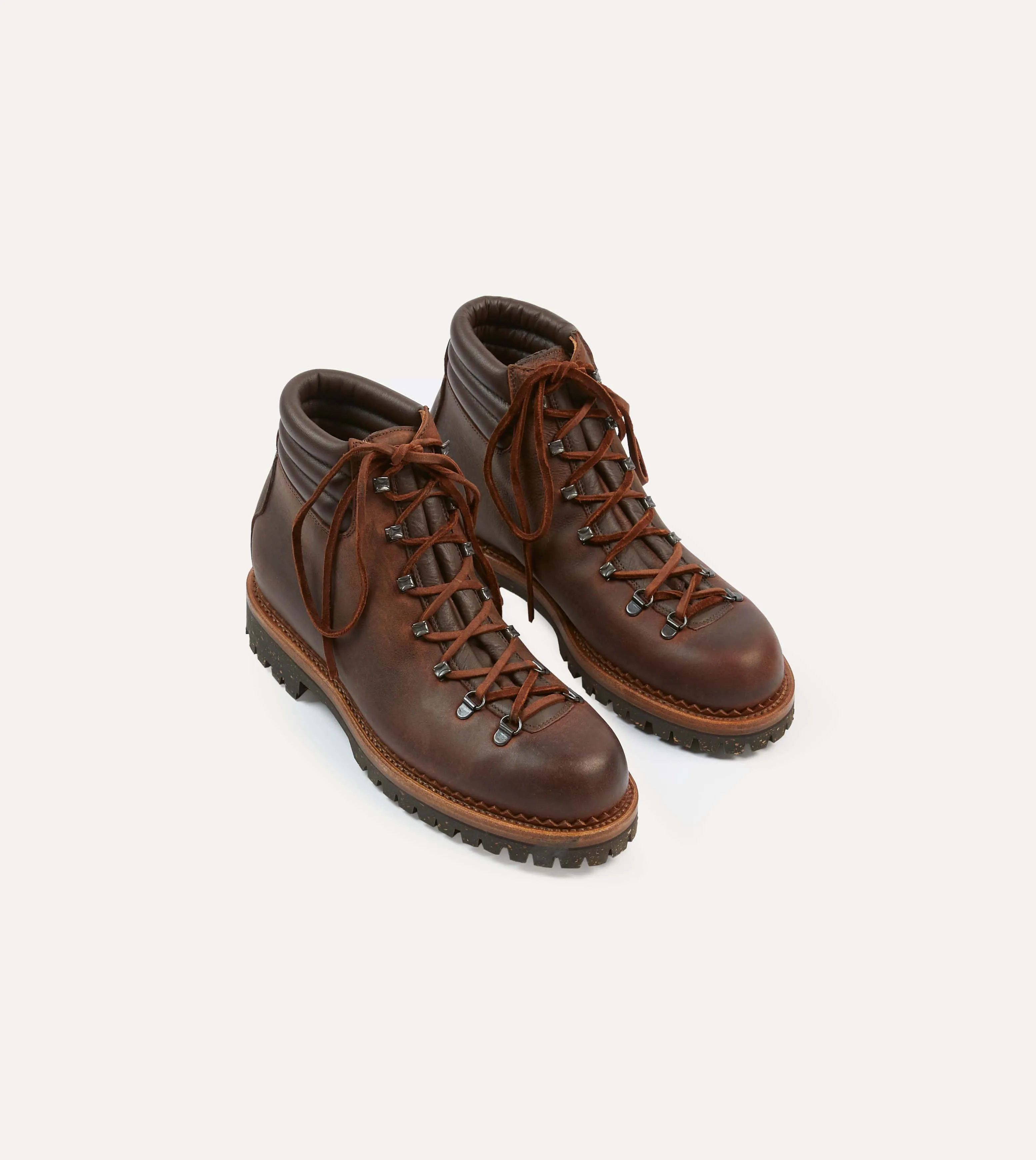 Yuketen Brown Leather Vettore Hiking Boots