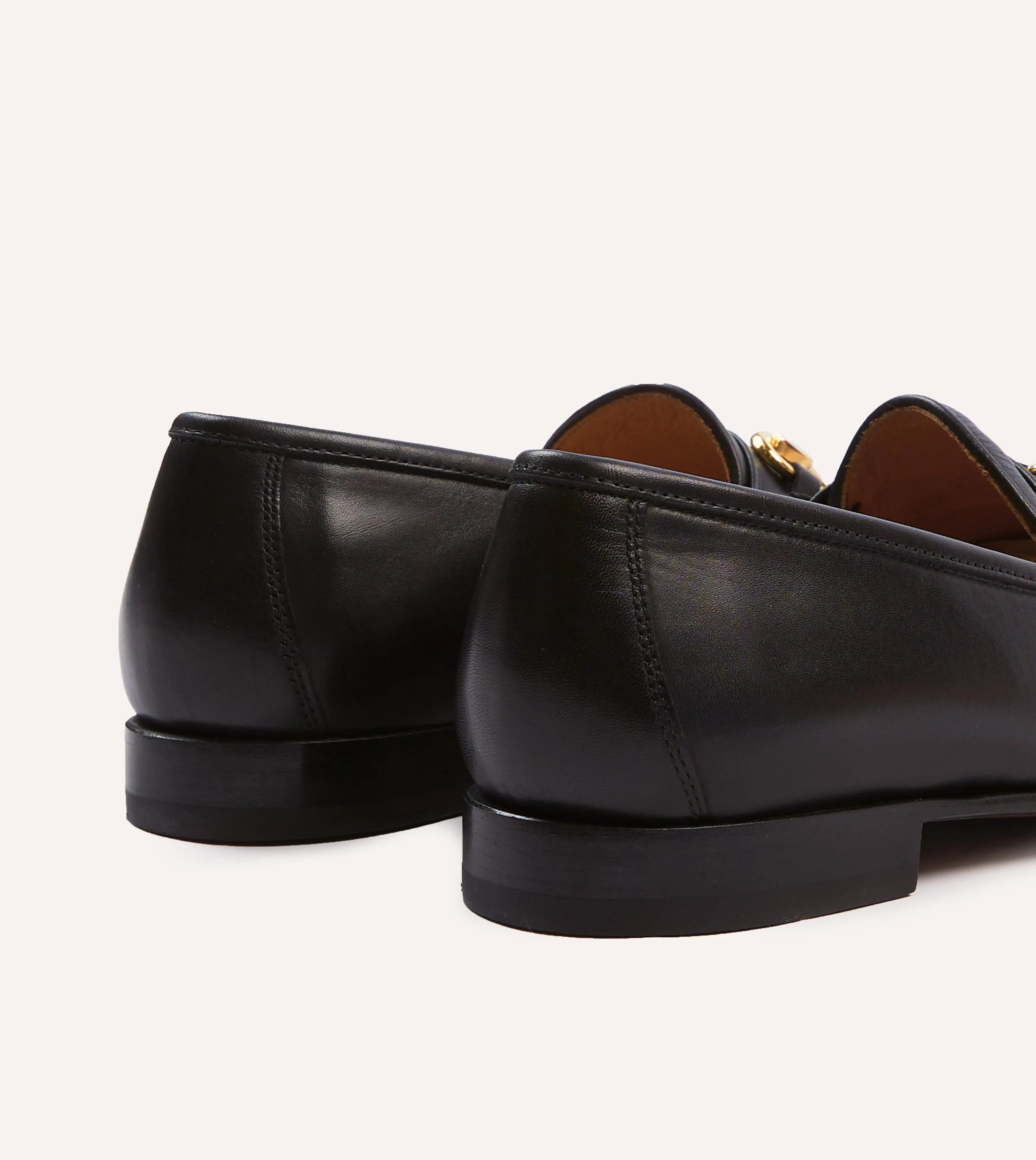 Yuketen Moc Ischia Black Leather Bit Loafer