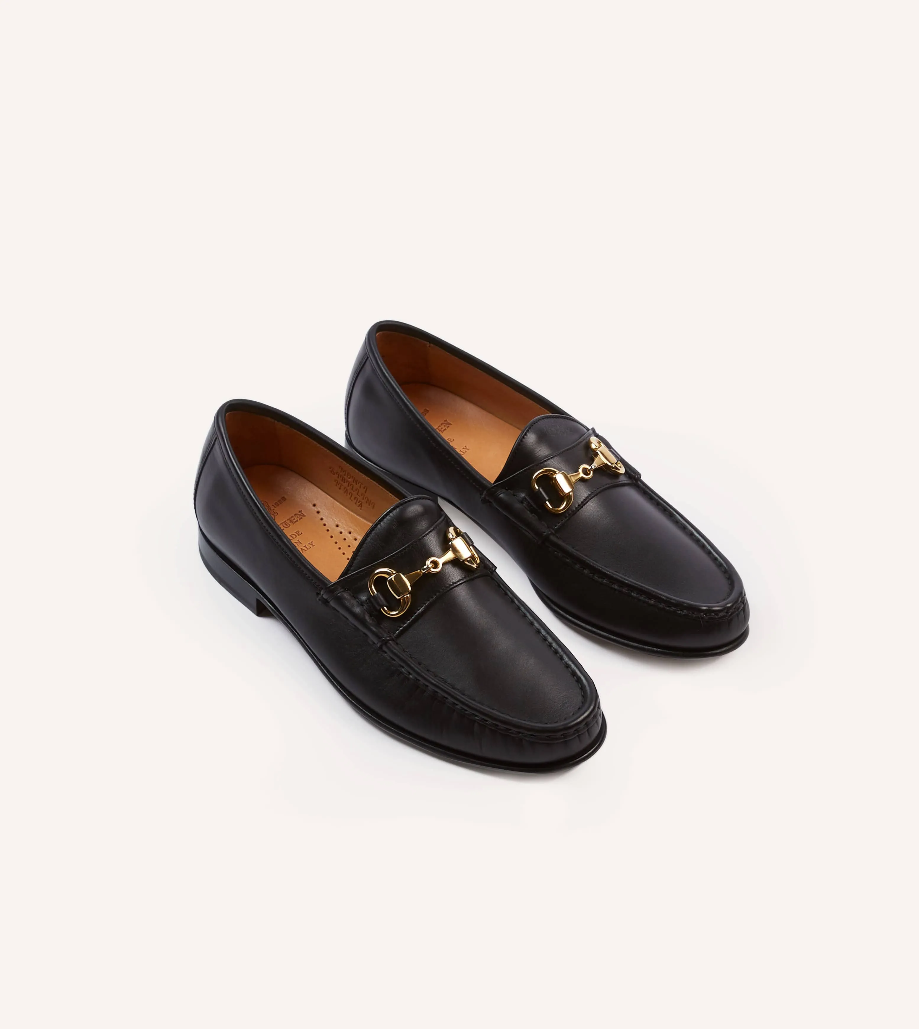 Yuketen Moc Ischia Black Leather Bit Loafer