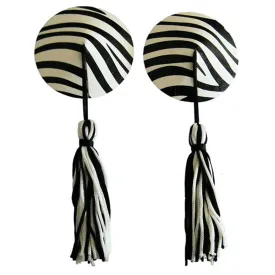 Zebra Print Nipple Tassels