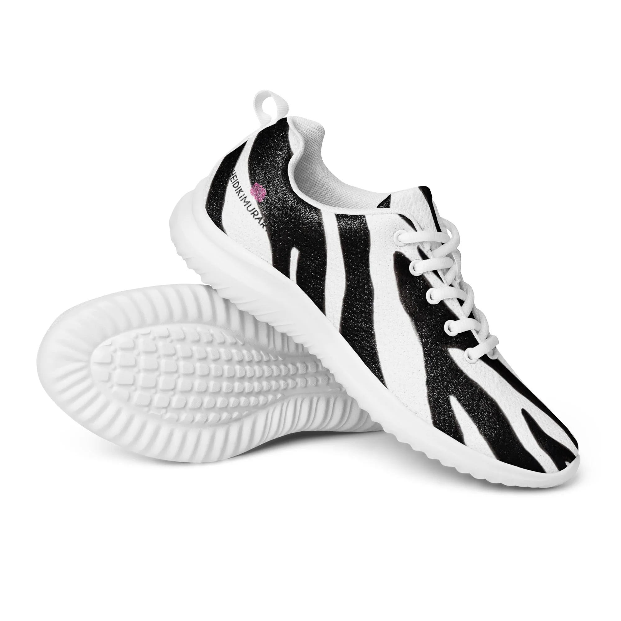 Zebra Striped Men's Sneakers, Zebra Striped Animal Print Modern Breathable Lightweight Men’s Athletic Shoes (US Size: 5-13)