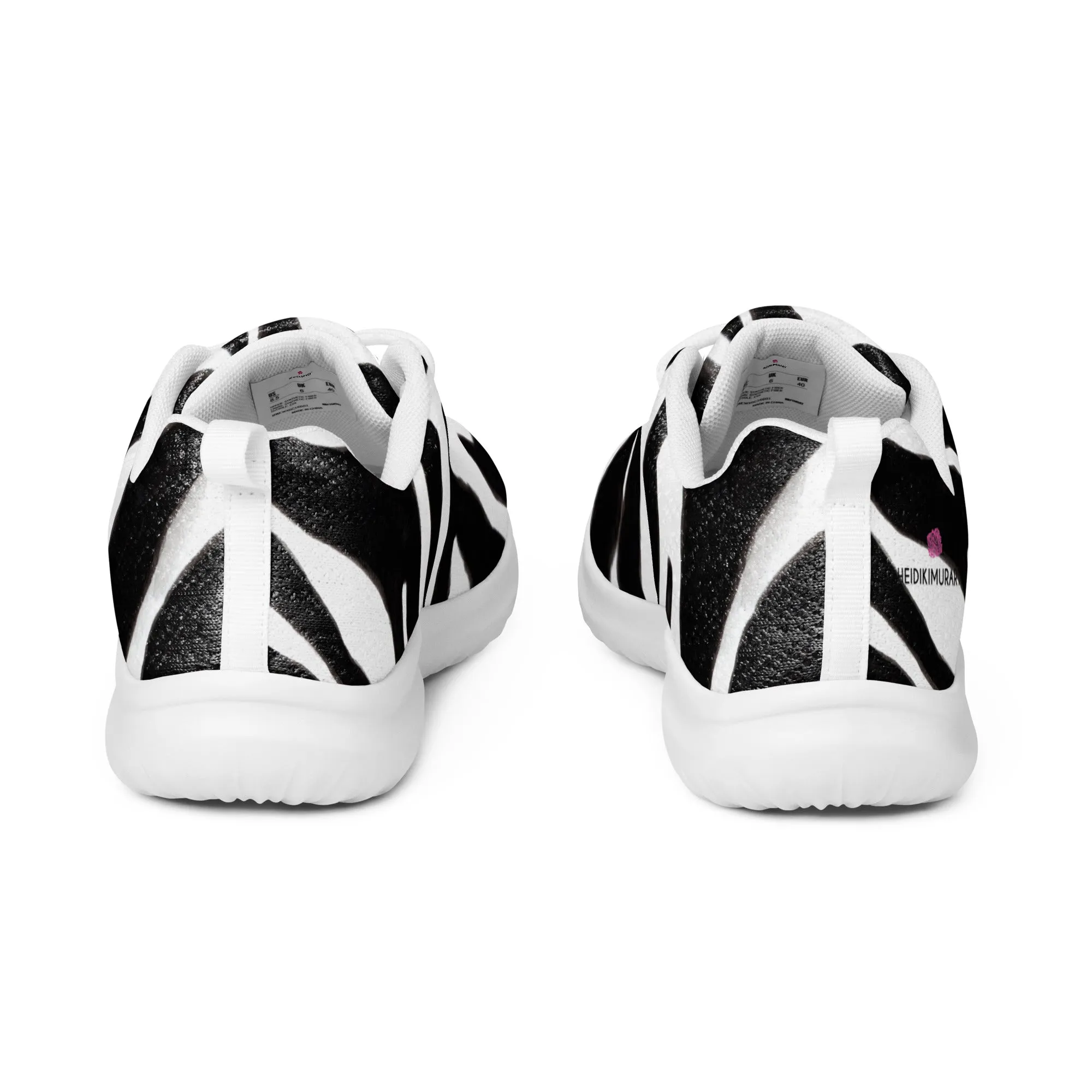 Zebra Striped Men's Sneakers, Zebra Striped Animal Print Modern Breathable Lightweight Men’s Athletic Shoes (US Size: 5-13)