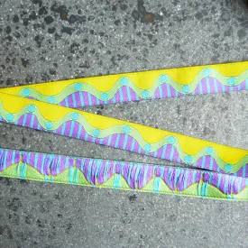 Zecca Ribbon : Wavy Dots - Yellow / Green / Purple