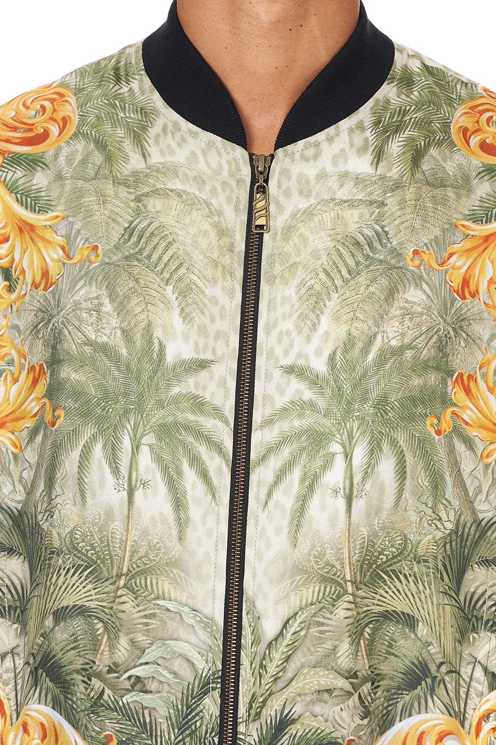 ZIP THROUGH BOMBER JACKET PALAZZO OF PALMS