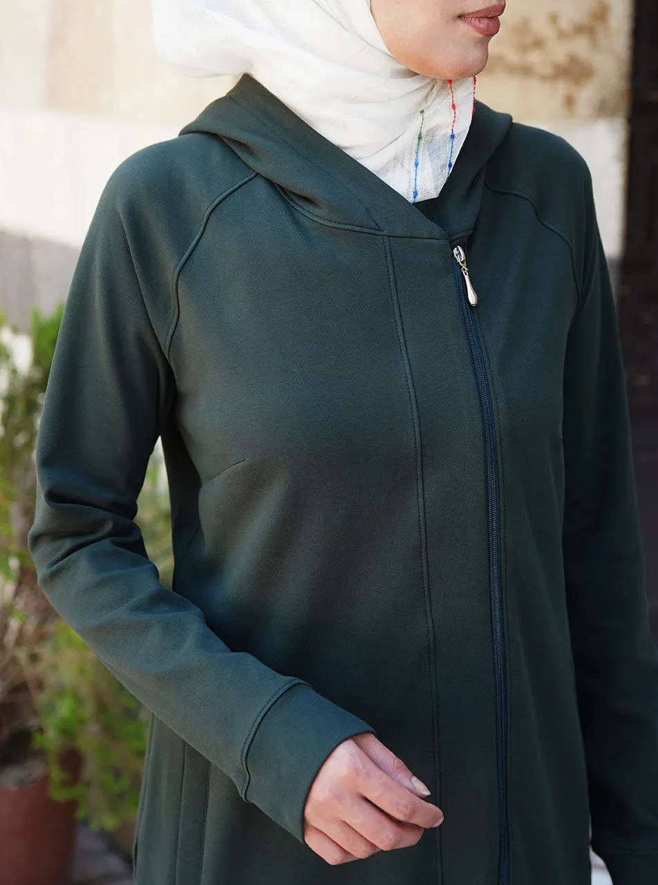 Zipped Crossover Hoodie