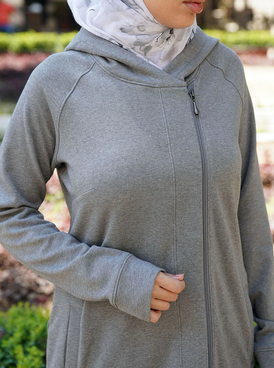 Zipped Crossover Hoodie