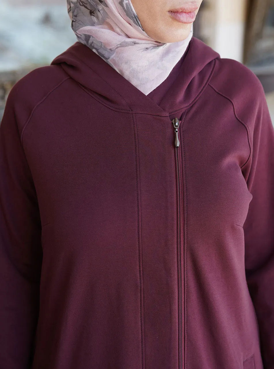 Zipped Crossover Hoodie