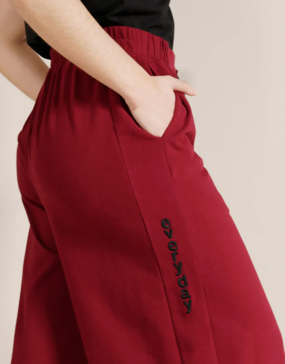 Zoe Everyday Sustainable Culottes - Burgundy